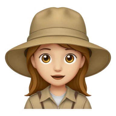 just safari hat no head sticker