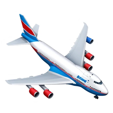 Boeing 747 - Boeing (Model Year: 2020) (Iconic colour: White with red and blue) sticker