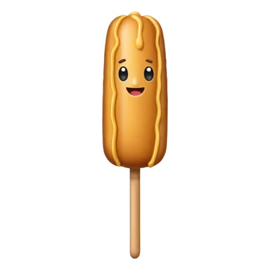 corndog but in black color sticker