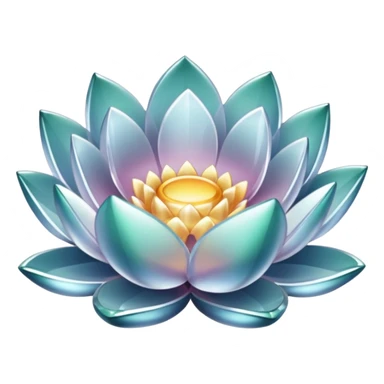 clear crystal lotus sticker