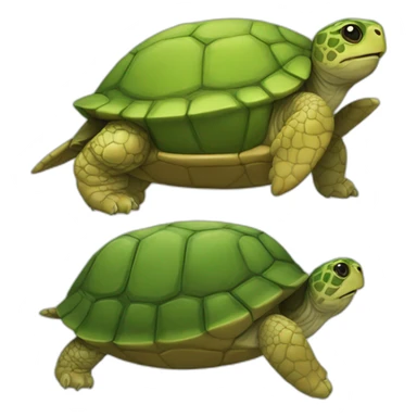 Tortue sur un chat sticker
