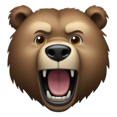 Grizzlybear screaming into the camera sticker