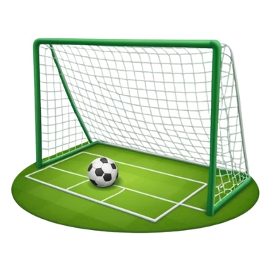 Haz una porteria de futbol y rodea con el poste sticker