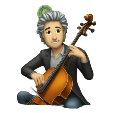 cellist money sticker