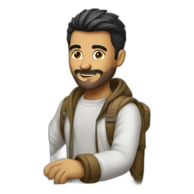 hackerman man that can hack anything alwais has his macbook with him sticker