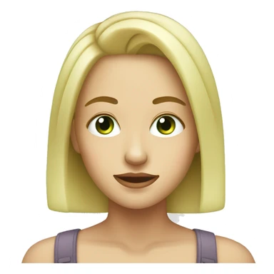 blonde girl with cucumbers on eyes sticker