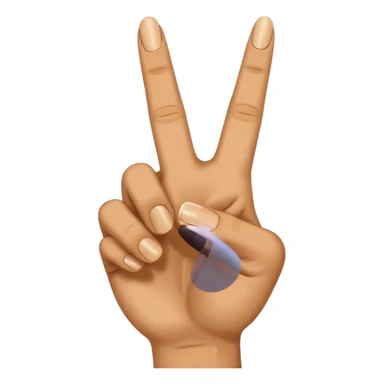 Hand sign middlefinger over the ringfinger sticker