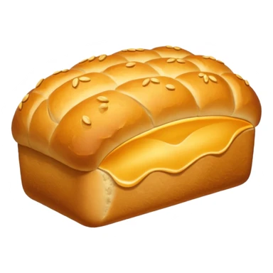 A golden loaf of bread with a crisp crust and a small rising steam curl. sticker