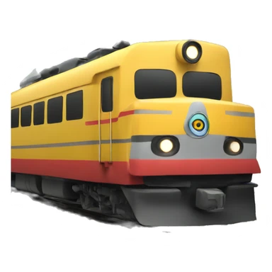 A train going off the rails sticker