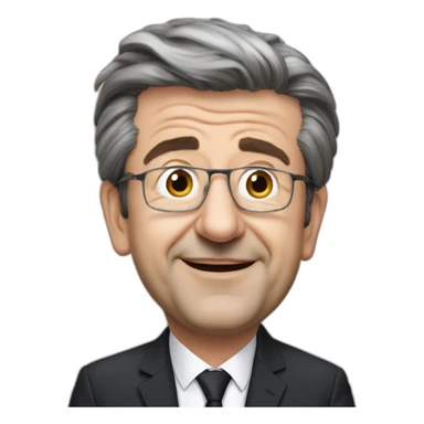 macron embrasse jean luc melenchon sticker
