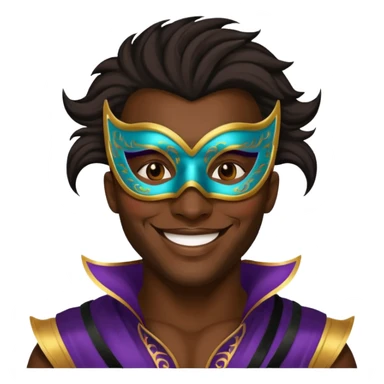masquerade masked black man sticker
