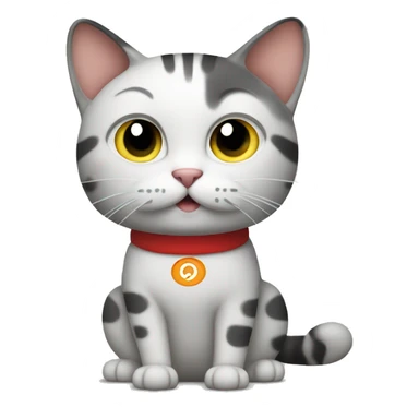 a cat that inspects food safety sticker