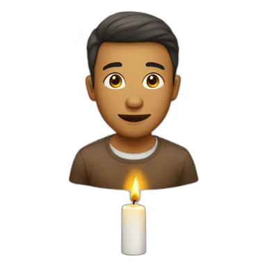 Personne qui souffle une bougie sticker