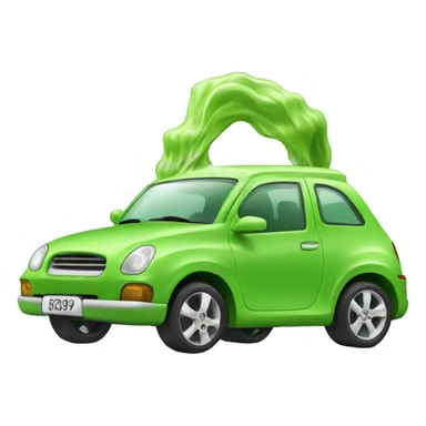 Car drinking iced matcha  sticker