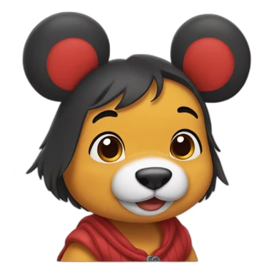 winnie qui tien un coeur sticker