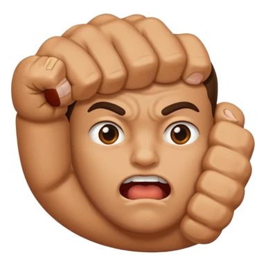 fist on mouth sticker