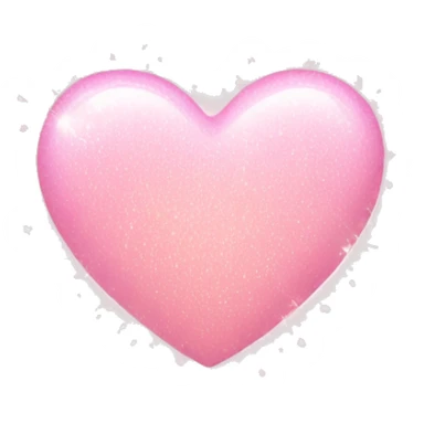 light pink heart with sparkles sticker