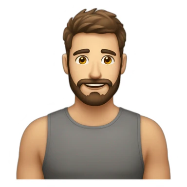 homem com barba com um copo café sticker