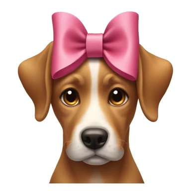 Dog with bow on head sticker