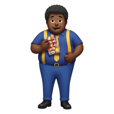 Fat Albert eating candy  sticker