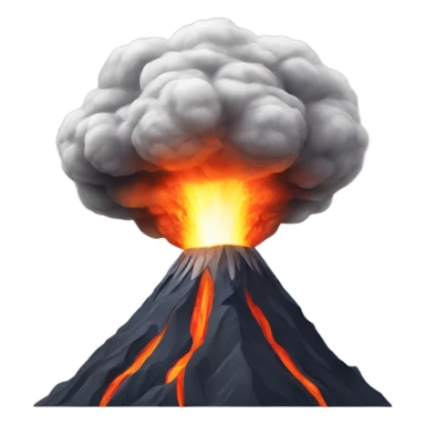 Volcano with eyes that is exploding sticker