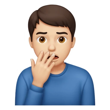 Nail biting nervous sticker