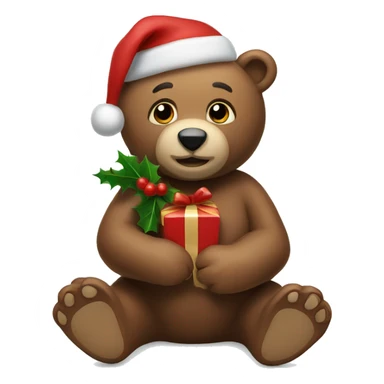 Christmas bear sticker