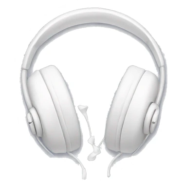 white headphones with white bows sticker