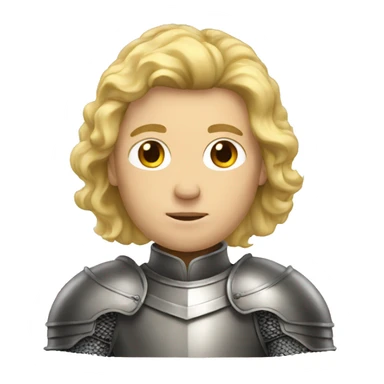 knight large blond hair sticker