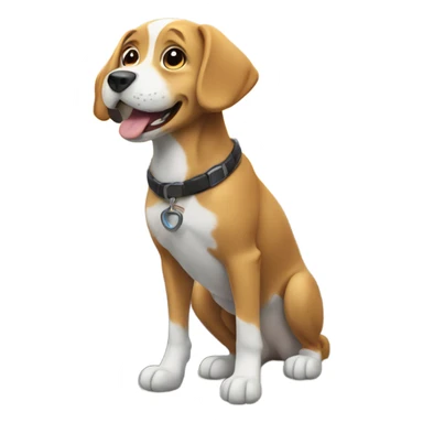 Dog on top of mountain  sticker