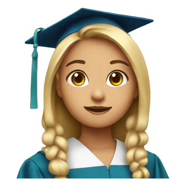 Girl with bow on her grad sticker