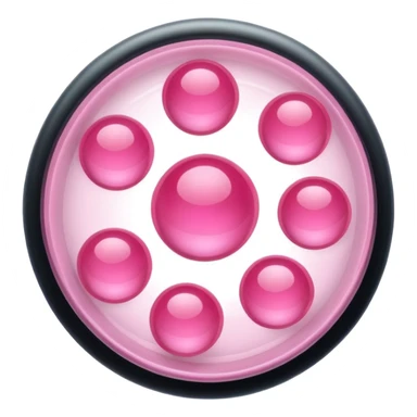 placa de petry com bolinhas rosas sticker