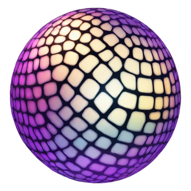 Disco ball with sparkle sticker