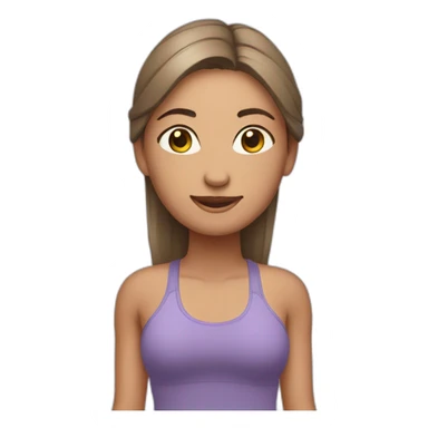 Working with yoga clothes sticker