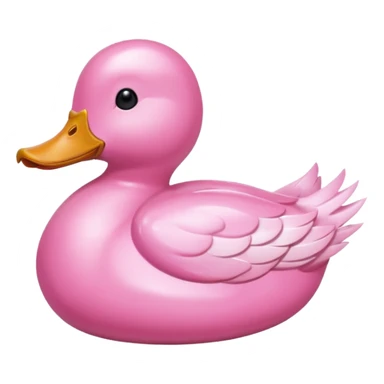 Swimming Duck light pink sticker