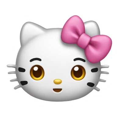 hello kitty with pink bow sticker