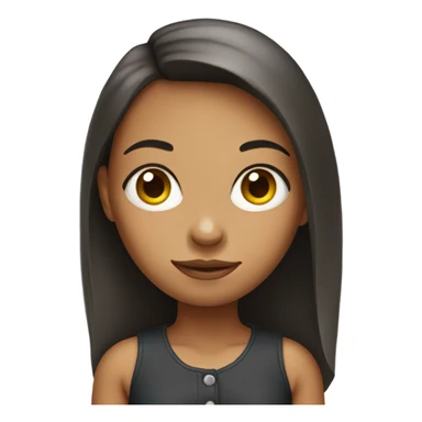 Girl with a big head sticker