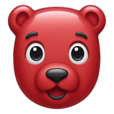 Plain red gummy bear  sticker