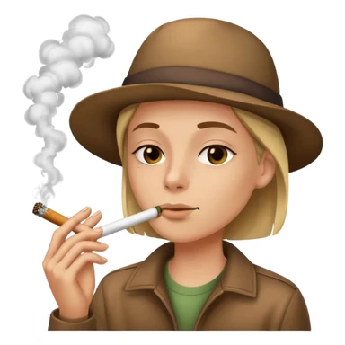 Smoking a blunt sticker