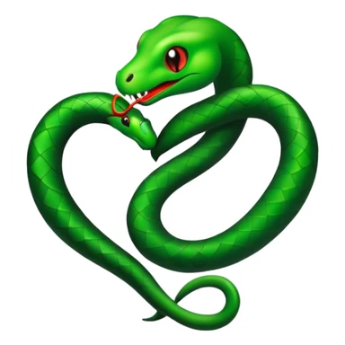 Black heart with snake sticker