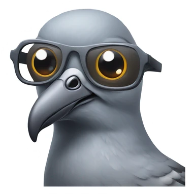 Pigeon with glsses sticker