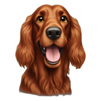 Happy irish setter dog sticker