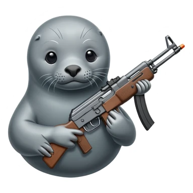 Seal with a ak 47 sticker