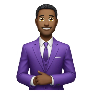 Business man in purple suit multimillionare sticker
