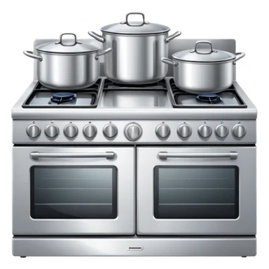 kitchen stove cooker with pots sticker