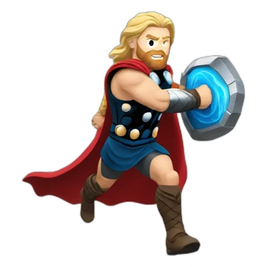 thor runing sidepose sticker