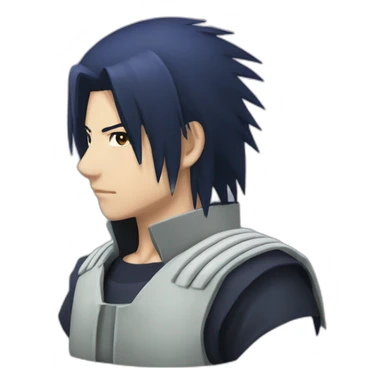 sasuke uchiha with short mullet sticker
