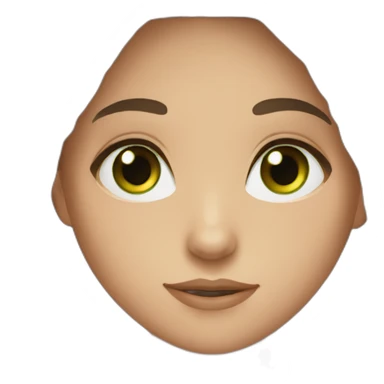 Brown hair green eyes girl sticker