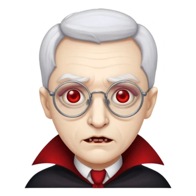 spectacled old vampire sticker