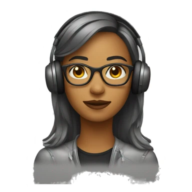 Music producer woman sticker